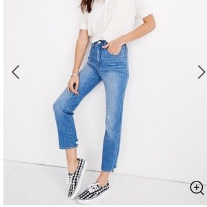 Madewell high waisted straight jeans